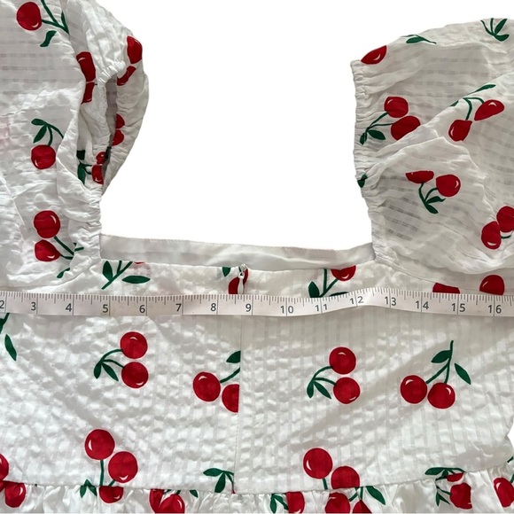 ONE DAY AT A TIME CHERRY PRINT MINI DRESS - Picture 11 of 12